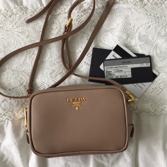 saffiano leather camera bag prada